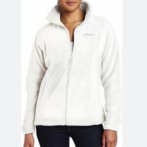 Columbia Benton Springs White Fleece Full Zip Jacket Women’s Small